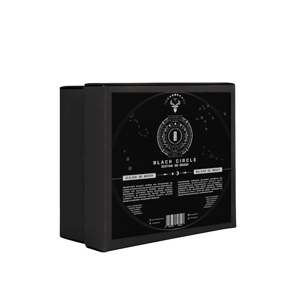 Black Circle prezentowy zestaw do brody - Skórzany